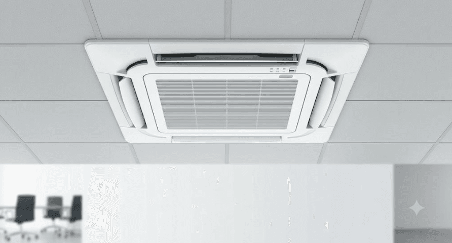 Commercial ceiling cassette HVAC unit