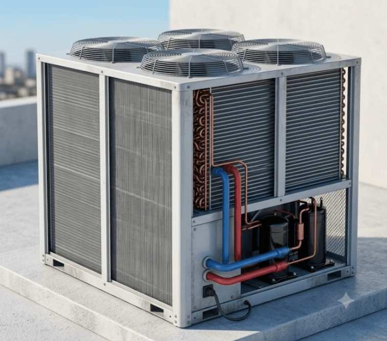 Rooftop chiller condenser unit